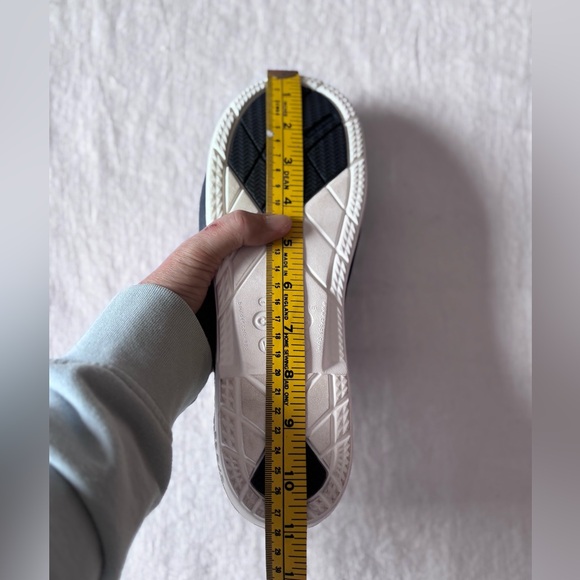 Women’s Crocs Beach Line Hybrid Boat Shoes Navy Blue &White Rubber Size 9W - Picture 10 of 12